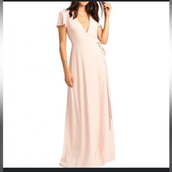 NWOT SHOW ME YOUR MUMU Noelle Wrap Flutter Sleeve Maxi Dress Size XXXL Gown - Picture 3 of 6